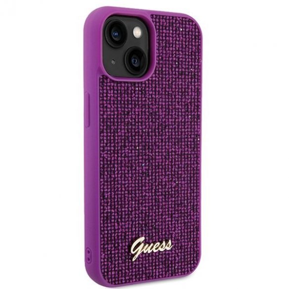 Guess GUHCP15SPMSDGSF iPhone 15 / 14 / 13 6.1" fuksja/fuschia hardcase Disco Metal Script