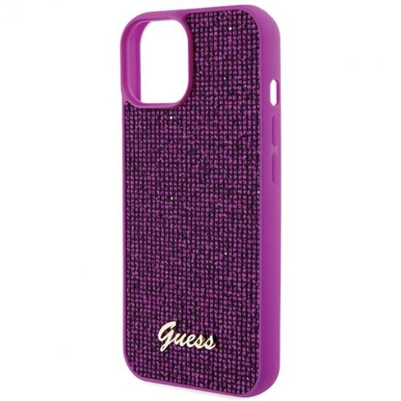 Guess GUHCP15SPMSDGSF iPhone 15 / 14 / 13 6.1" fuksja/fuschia hardcase Disco Metal Script