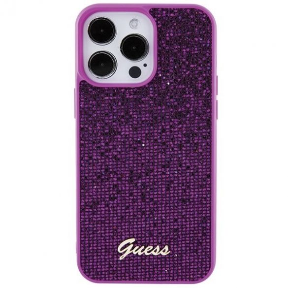 Guess GUHCP15XPMSDGSF iPhone 15 Pro Max 6.7 fuksja/fuschia hardcase Disco Metal Script"