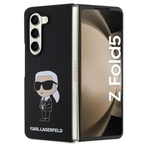 Karl Lagerfeld KLHCZFD5SNIKBCK Z Fold5 hardcase czarny/negru Silicon Ikonik