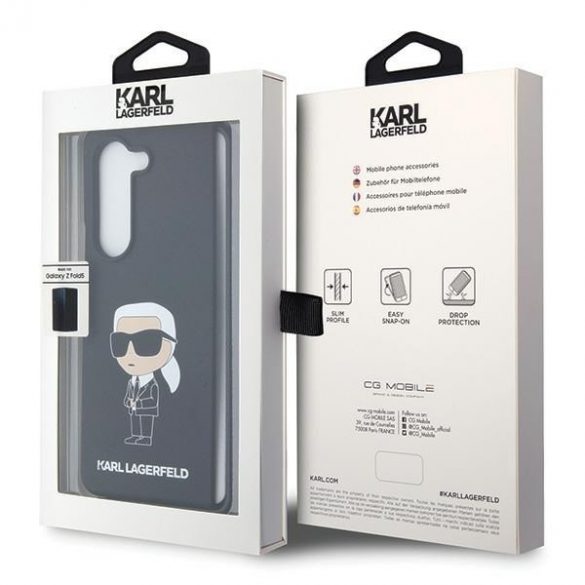 Karl Lagerfeld KLHCZFD5SNIKBCK Z Fold5 hardcase czarny/negru Silicon Ikonik