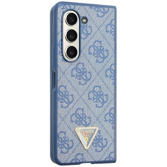 Guess GUHCZFD5P4TDPB F946 Z Fold5 niebieski/blue hardcase Piele 4G Triunghi Strass