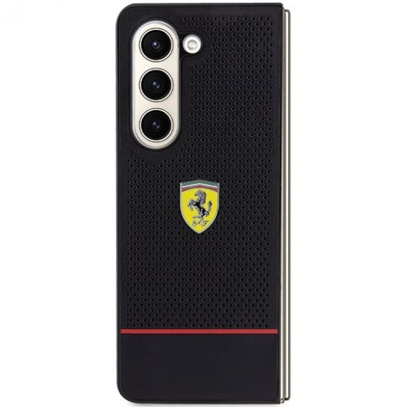 Ferrari FEHCZFD5PSEK Z Fold5 F946 carcasă rigidă neagră Linie perforată