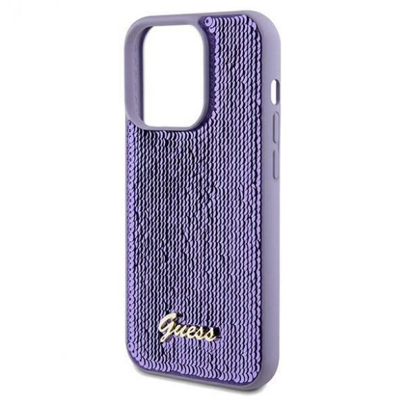 Guess GUHCP13LPSFDGSUiPhone 13 Pro / 13 6.1 fioletowy/violet hardcase Sequin Script Metal"