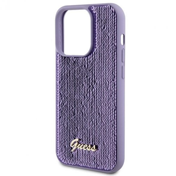 Guess GUHCP15XPSFDGSU iPhone 15 Pro Max 6.7 fioletowy/violet hardcase Sequin Script Metal"