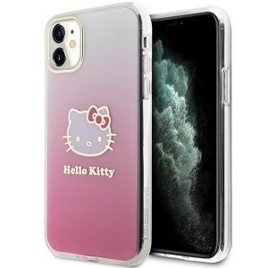 Hello Kitty HKHCN61HDGKEP iPhone 11 / Xr 6.1 rożowy/roz husă rigidă IML Gradient Electrop Kitty Head"