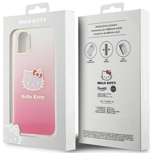 Hello Kitty HKHCN61HDGKEP iPhone 11 / Xr 6.1 rożowy/roz husă rigidă IML Gradient Electrop Kitty Head"