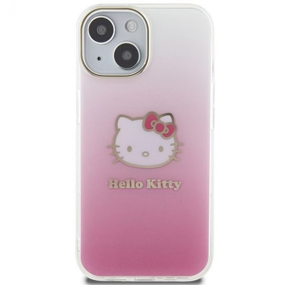 Hello Kitty HKHCP15SHDGKEP iPhone 15 / 14 / 13 6.1 rożowy/roz husă rigidă IML Gradient Electrop Kitty Head"