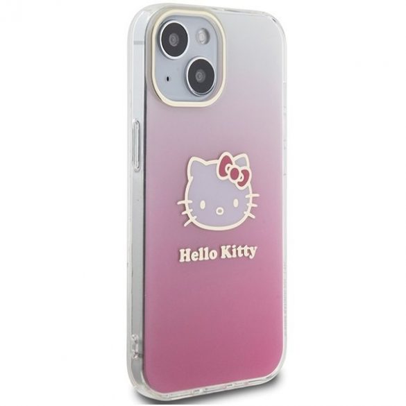 Hello Kitty HKHCP15SHDGKEP iPhone 15 / 14 / 13 6.1 rożowy/roz husă rigidă IML Gradient Electrop Kitty Head"