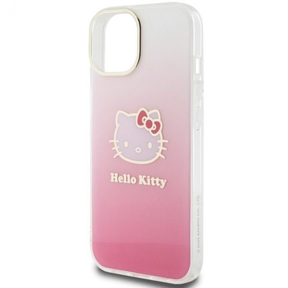 Hello Kitty HKHCP15SHDGKEP iPhone 15 / 14 / 13 6.1 rożowy/roz husă rigidă IML Gradient Electrop Kitty Head"