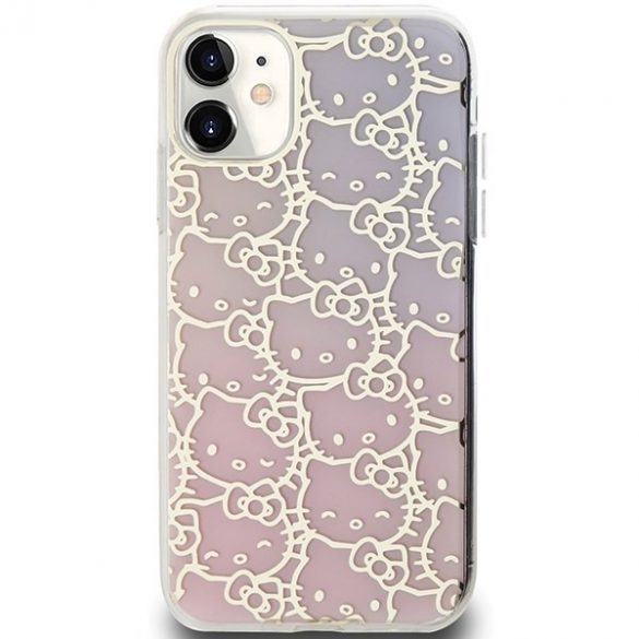 Hello Kitty HKHCN61HCHPEP iPhone 11 / Xr 6.1 husă rigidă rożowy/roz IML Gradient Electrop Crowded Kitty Head"