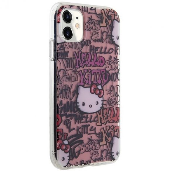 Hello Kitty HKHCN61HDGPTP iPhone 11 / Xr 6.1 rożowy/roz hardcase IML Tags Graffiti"