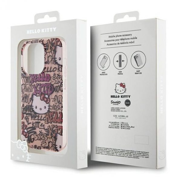 Hello Kitty HKHCP13XHDGPTP iPhone 13 Pro Max 6.7 rożowy/roz Etichete IML IML Graffiti"