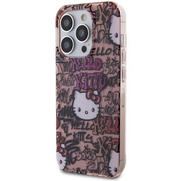 Hello Kitty HKHCP14LHDGPTP iPhone 14 Pro 6.1 husă rigidă rożowy/roz Etichete IML Graffiti"