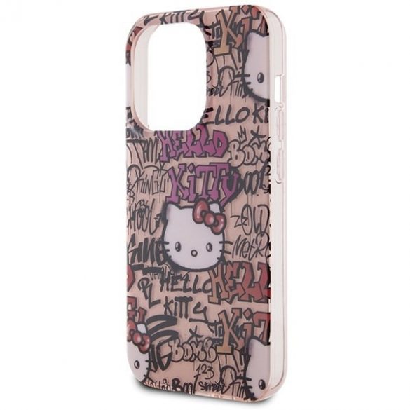 Hello Kitty HKHCP14LHDGPTP iPhone 14 Pro 6.1 husă rigidă rożowy/roz Etichete IML Graffiti"