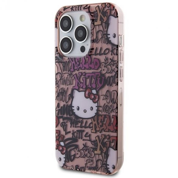 Hello Kitty HKHCP15XHDGPTP iPhone 15 Pro Max 6.7 rożowy/roz hardcase IML Tags Graffiti"