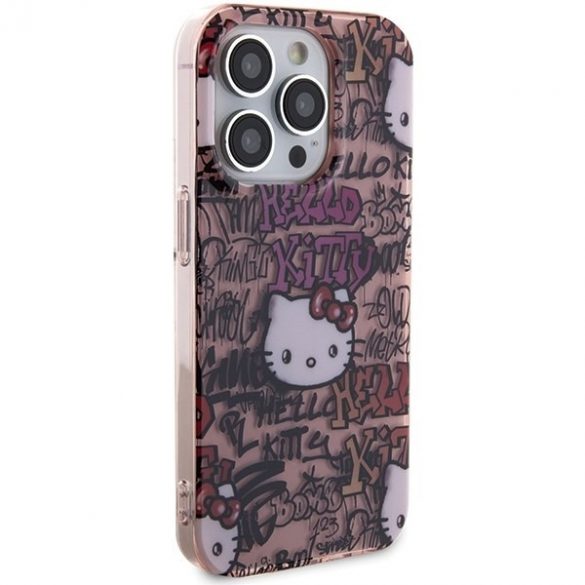 Hello Kitty HKHCP15XHDGPTP iPhone 15 Pro Max 6.7 rożowy/roz hardcase IML Tags Graffiti"