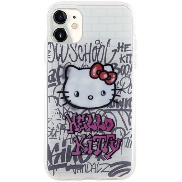 Hello Kitty HKHCN61HDGPHT iPhone 11 / Xr 6.1 biały/alb hardcase IML Kitty On Bricks Graffiti"