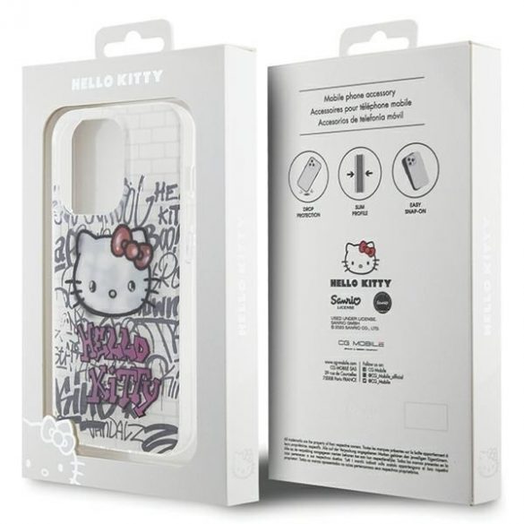 Hello Kitty HKHCP13LHDGPHT iPhone 13 Pro / 13 6.1 biały/alb hardcase IML Kitty On Bricks Graffiti"