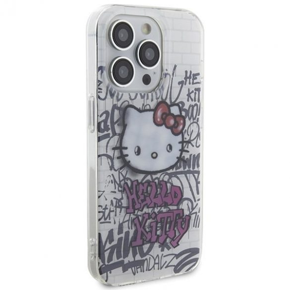 Hello Kitty HKHCP14LHDGPHT iPhone 14 Pro 6.1 biał/alb hardcase IML Kitty On Bricks Graffiti"