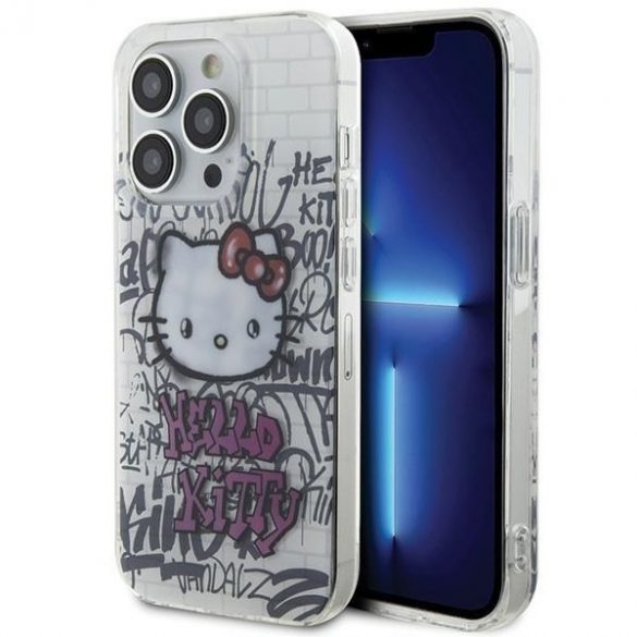 Hello Kitty HKHCP15LHDGPHT iPhone 15 Pro 6.1 biały/alb hardcase IML Kitty On Bricks Graffiti"