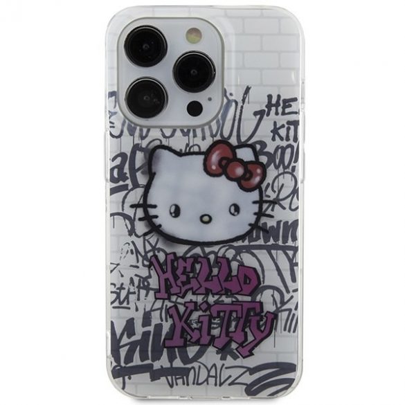 Hello Kitty HKHCP15XHDGPHT iPhone 15 Pro Max 6.7 biały/alb hardcase IML Kitty On Bricks Graffiti"