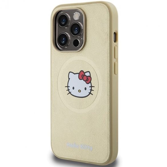 Hello Kitty HKHMP13LPGHCKD iPhone 13 Pro / 13 6,1 zloty/husă aurie Leather Kitty Head MagSafe"