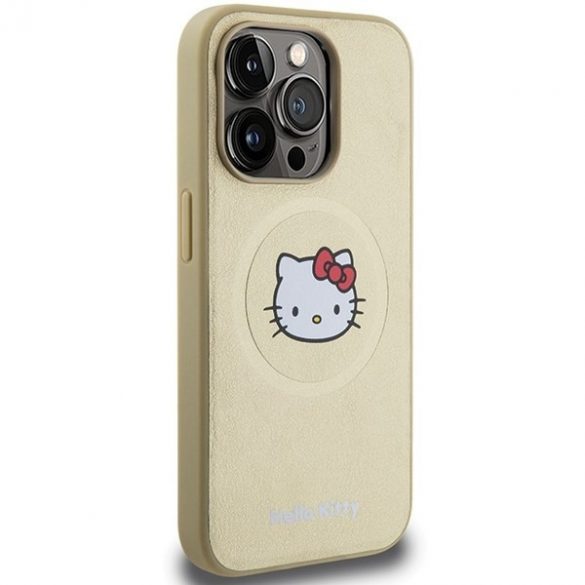 Hello Kitty HKHMP13LPGHCKD iPhone 13 Pro / 13 6,1 zloty/husă aurie Leather Kitty Head MagSafe"