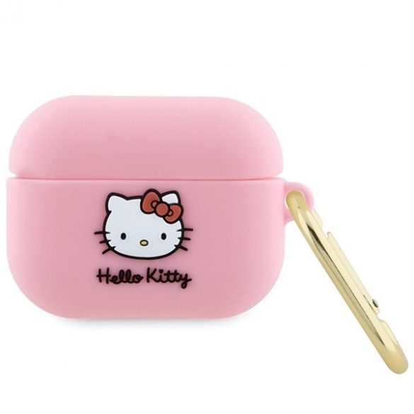 Hello Kitty HKAP3DKHSP Husă Airpods Pro rożowy/roz Silicon 3D Kitty Head