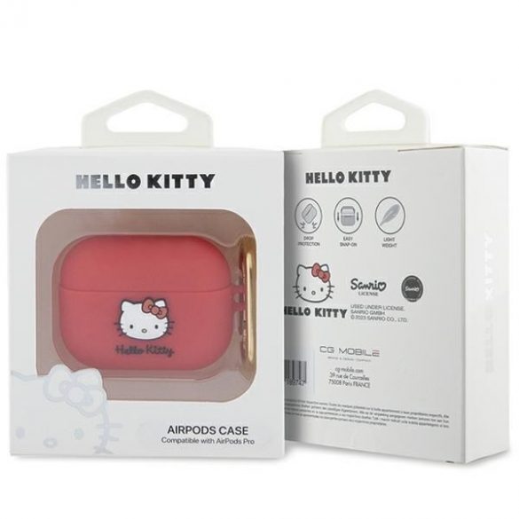 Hello Kitty HKAP3DKHSF Husă Airpods Pro fuksja/fuschia Silicon 3D Kitty Head