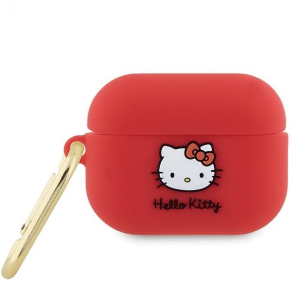 Hello Kitty HKAP23DKHSF Husă pentru Airpods Pro 2 (2022/2023) fuksja/fuschia Silicon 3D Kitty Head