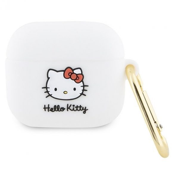 Hello Kitty HKA33DKHSH Husă pentru Airpods 3 biały/alb Silicon 3D Kitty Head