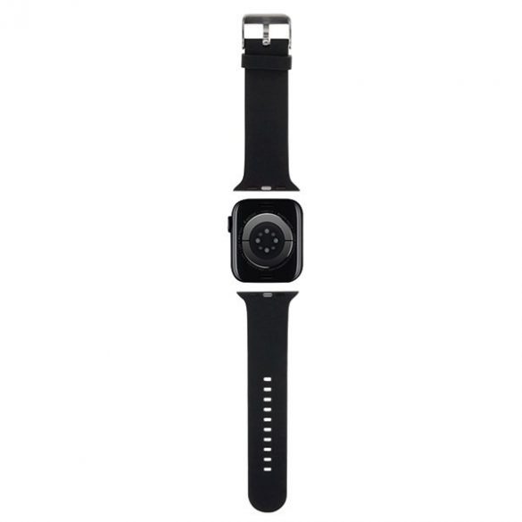 Karl Lagerfeld Pasek KLAWMSLCNK Apple Watch 38/40/41mm curea neagră/czarny Capete Choupette din cauciuc 3D