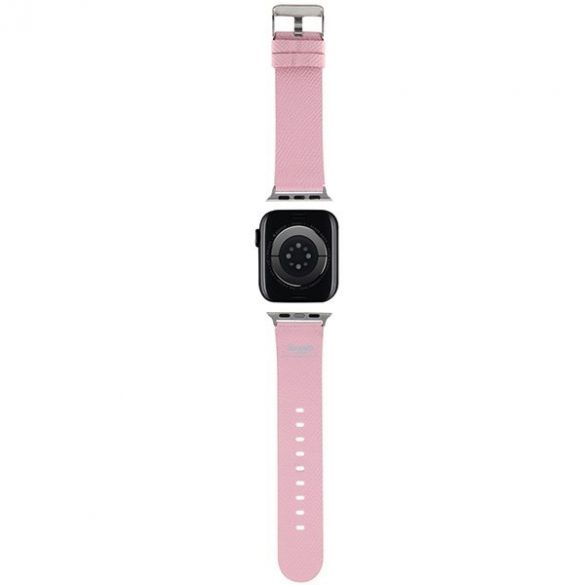 Hello Kitty Pasek HKAWMPGKHP Apple Watch 38/40/41mm curea rożowy/roz Kitty Head