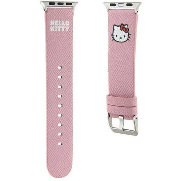 Hello Kitty Pasek HKAWMPGKHP Apple Watch 38/40/41mm curea rożowy/roz Kitty Head