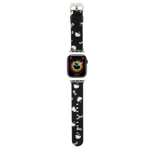 Hello Kitty Pasek HKAWMPSAPSK Apple Watch 38/40/41mm curea czarny/neagră Model capete și funde