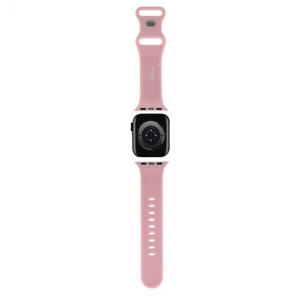 Hello Kitty Pasek HKAWMSCHBLP Apple Watch 38/40/41mm curea rożowy/roz Silicon Kitty Head