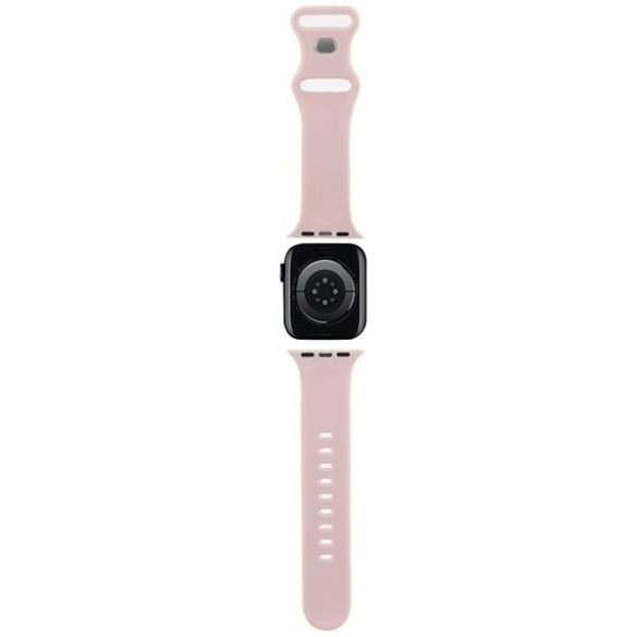 Hello Kitty Pasek HKAWMSDGPTP Apple Watch 38/40/41mm curea rożowy/roz Etichete din silicon Graffiti