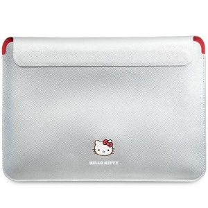 Manșon Hello Kitty HKCS14PGHDLMS 14" srebrny/argintiu PU Metal Logo