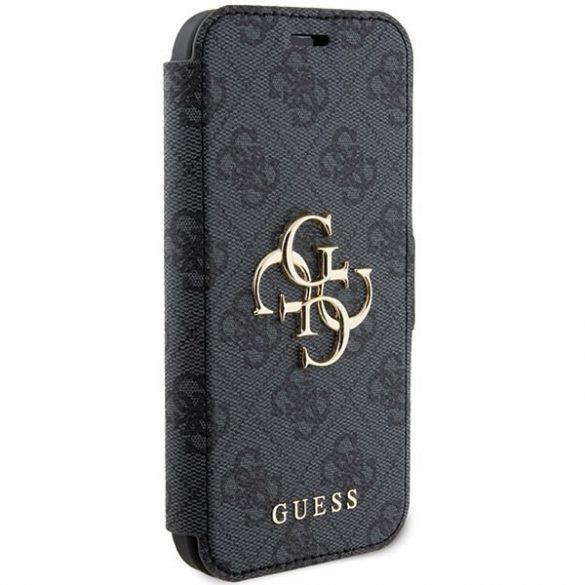 Guess GUBKP15S4GMGGR iPhone 15 / 14 / 13 6.1" szary/grey book 4G Metal Logo