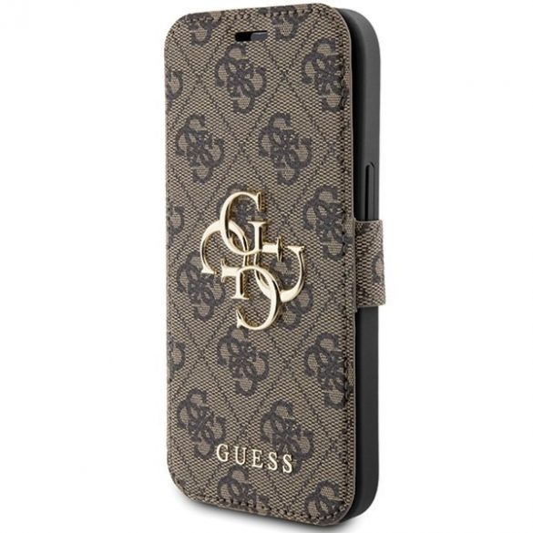 Guess GUBKP15S4GMGBR iPhone 15 / 14 / 13 6.1" maro/maro carte 4G Metal Logo