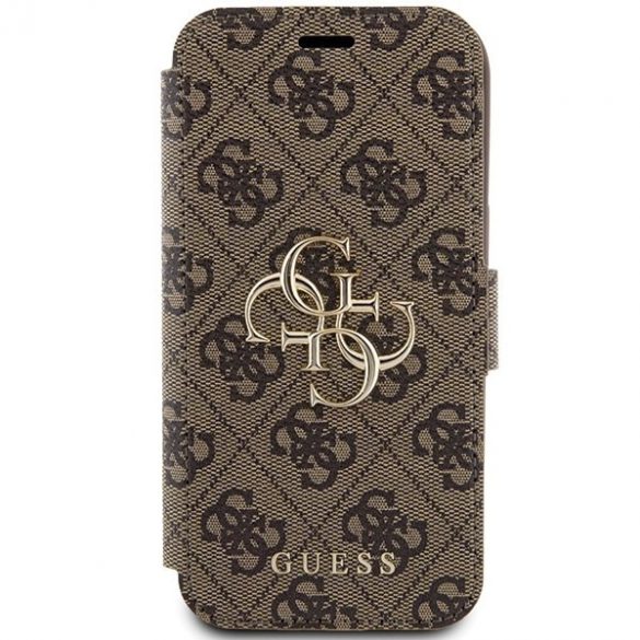 Guess GUBKP15S4GMGBR iPhone 15 / 14 / 13 6.1" maro/maro carte 4G Metal Logo