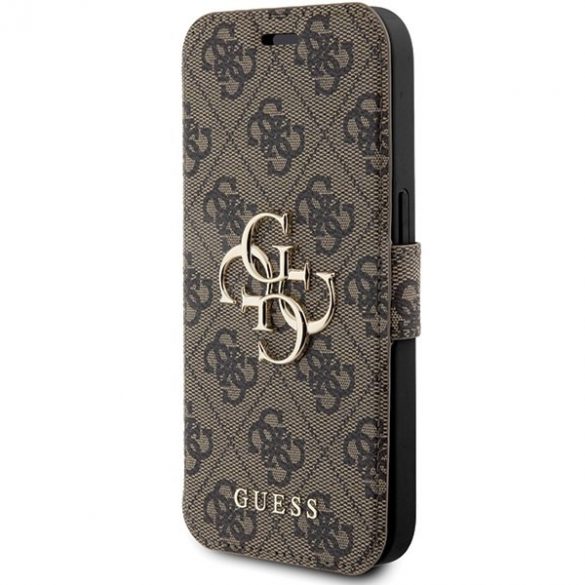 Guess GUBKP15X4GMGBR iPhone 15 Pro Max 6.7" brązowy/maro carte 4G Metal Logo