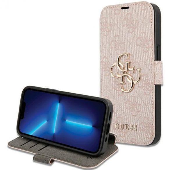 Guess GUBKP15S4GMGPI iPhone 15 / 14 / 13 6.1" carte rożowy/roz 4G Metal Logo