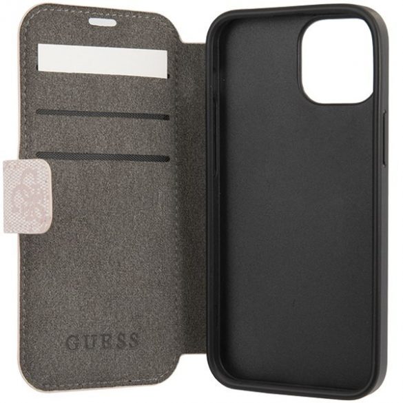 Guess GUBKP15S4GMGPI iPhone 15 / 14 / 13 6.1" carte rożowy/roz 4G Metal Logo