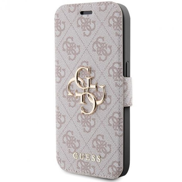 Guess GUBKP15L4GMGPI iPhone 15 Pro 6.1" rożowy/roz carte 4G Metal Logo