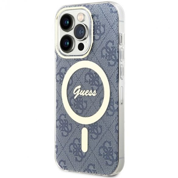 Guess GUHMP15LH4STB iPhone 15 Pro 6.1" niebieski/albastru hardcase IML 4G MagSafe