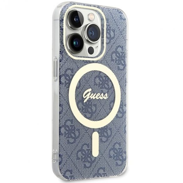 Guess GUHMP15LH4STB iPhone 15 Pro 6.1" niebieski/albastru hardcase IML 4G MagSafe