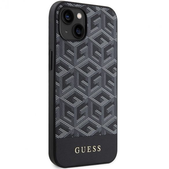 Guess GUHMP15SHGCFSEK iPhone 15 / 14 / 13 6.1" carcasă rigidă/neagră GCube Stripes MagSafe