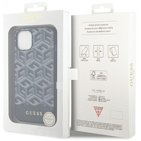 Guess GUHMP15SHGCFSEK iPhone 15 / 14 / 13 6.1" carcasă rigidă/neagră GCube Stripes MagSafe